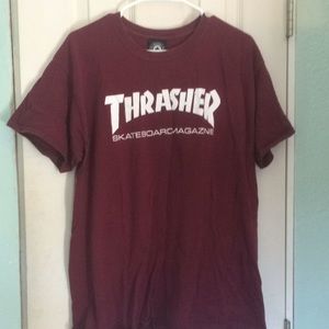 Thrasher skate mag t shirt maroon